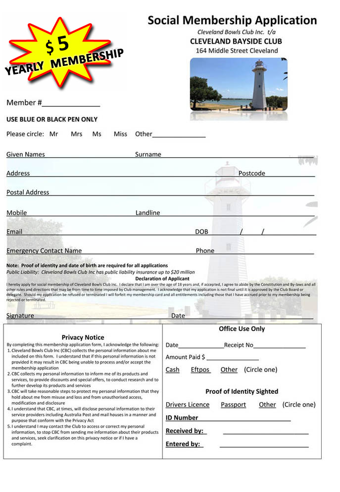 Social Membership Application